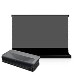 AWOL VISION LTV-3500 4K Triple Ultra Short Throw Laser Projector and S PRO Electric Tension Floor Screen UST Ambient Light Rejecting Material??a set?? - VIVIDSTORM