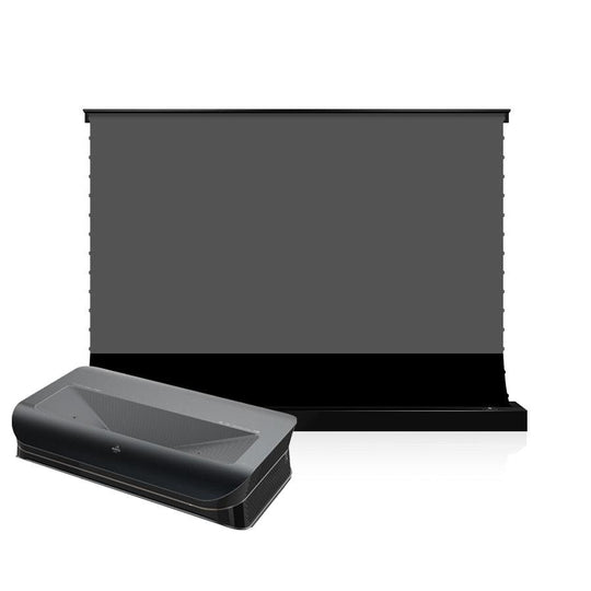 AWOL VISION LTV-3500 4K Triple Ultra Short Throw Laser Projector and S PRO Electric Tension Floor Screen UST Ambient Light Rejecting Material??a set?? - VIVIDSTORM