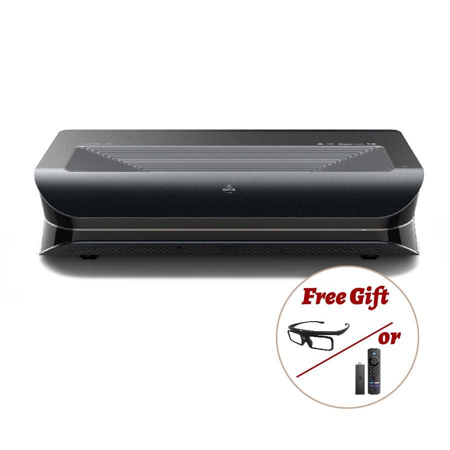 AWOL Vision LTV-3000 Pro 4K 3D Ultra Short Throw Triple Laser Projector-2000 ISO Lumens