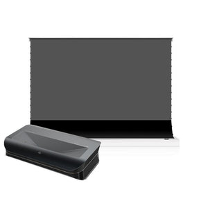 AWOL VISION LTV-3500 4K Triple Ultra Short Throw Laser Projector and S PRO Electric Tension Floor Screen UST Ambient Light Rejecting Material??a set?? - VIVIDSTORM