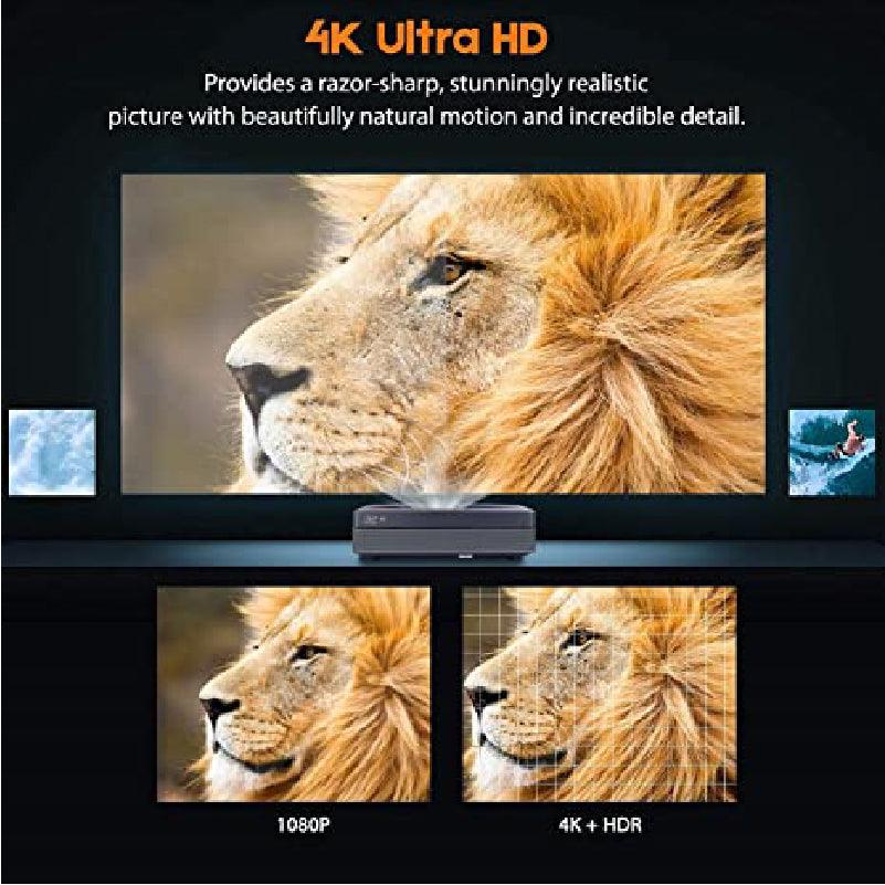 OMMC L4K1 4K UHD Home Theatre Ultra Short Throw Laser Projector -2500 ANSI Lumens - VIVIDSTORM