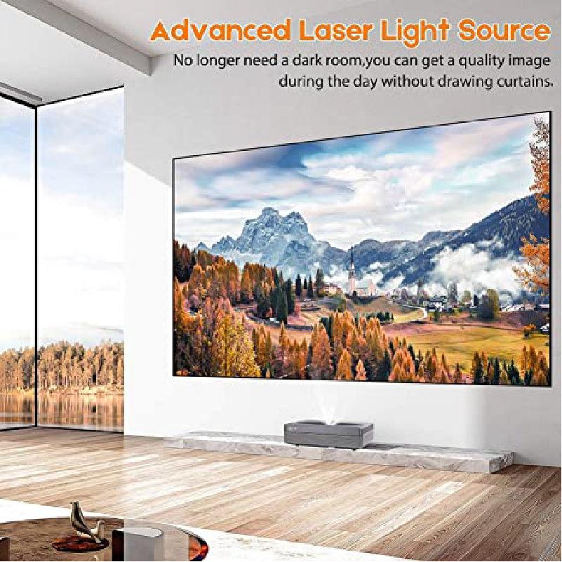 OMMC L4K1 4K UHD Home Theatre Ultra Short Throw Laser Projector -2500 ANSI Lumens - VIVIDSTORM