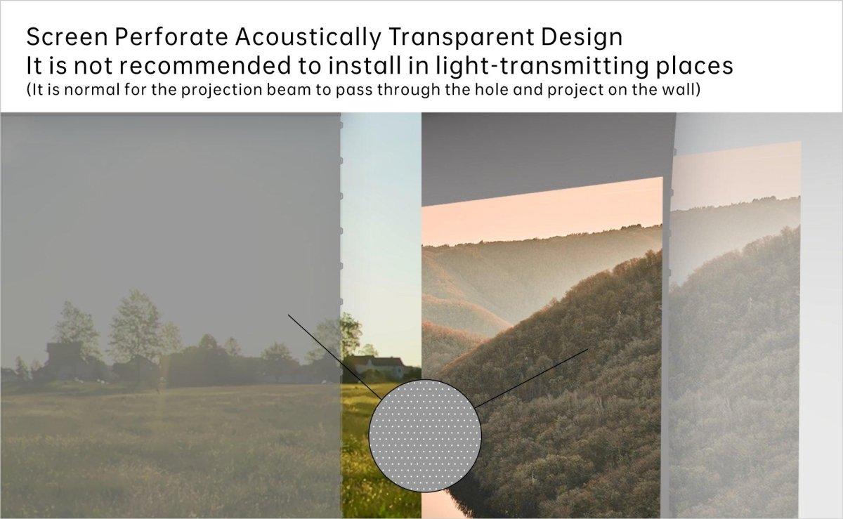 VIVIDSTORM S ALR P Motorized Tension Floor Rising Obsidian Long Throw ALR Perforated Projector screen - VIVIDSTORM