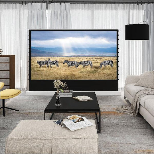 VIVIDSTORM S White Cinema Motorized Tension Floor Rising Projector screen - VIVIDSTORM