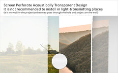 VIVIDSTORM S White Cinema Perforated Motorized Tension Floor Rising Projector screen - VIVIDSTORM