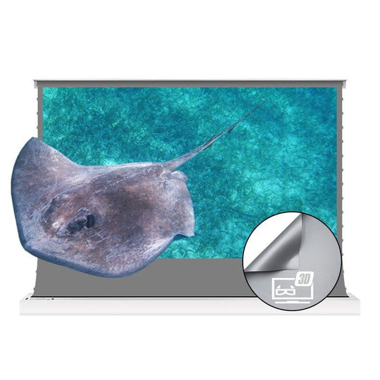 VIVIDSTORM S 3D ALR Motorized Tension Floor Rising 3D Obsidian Long Throw ALR(high gain) Projector screen - VIVIDSTORM