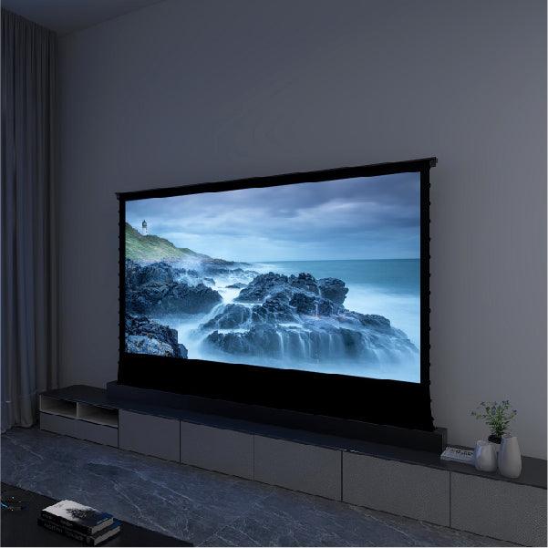 VIVIDSTORM S White Cinema Perforated Motorized Tension Floor Rising Projector screen - VIVIDSTORM