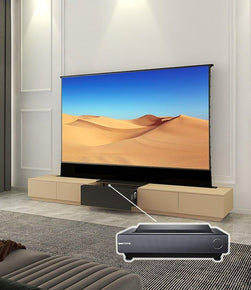 VIVIDSTORM Bundle-Projector&Screen&Motorised Laser TV Cabinet Monte Carlo - VIVIDSTORM