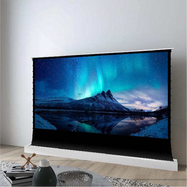 VIVIDSTORM S White Cinema Motorized Tension Floor Rising Projector screen - VIVIDSTORM