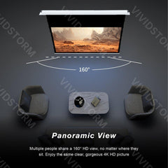 VIVIDSTORM PHANTOM Recessed In-Ceiling Motorized Tension White Cinema Projector screen - VIVIDSTORM