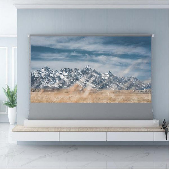 VIVIDSTORM S 3D ALR Motorized Tension Floor Rising 3D Obsidian Long Throw ALR(high gain) Projector screen - VIVIDSTORM