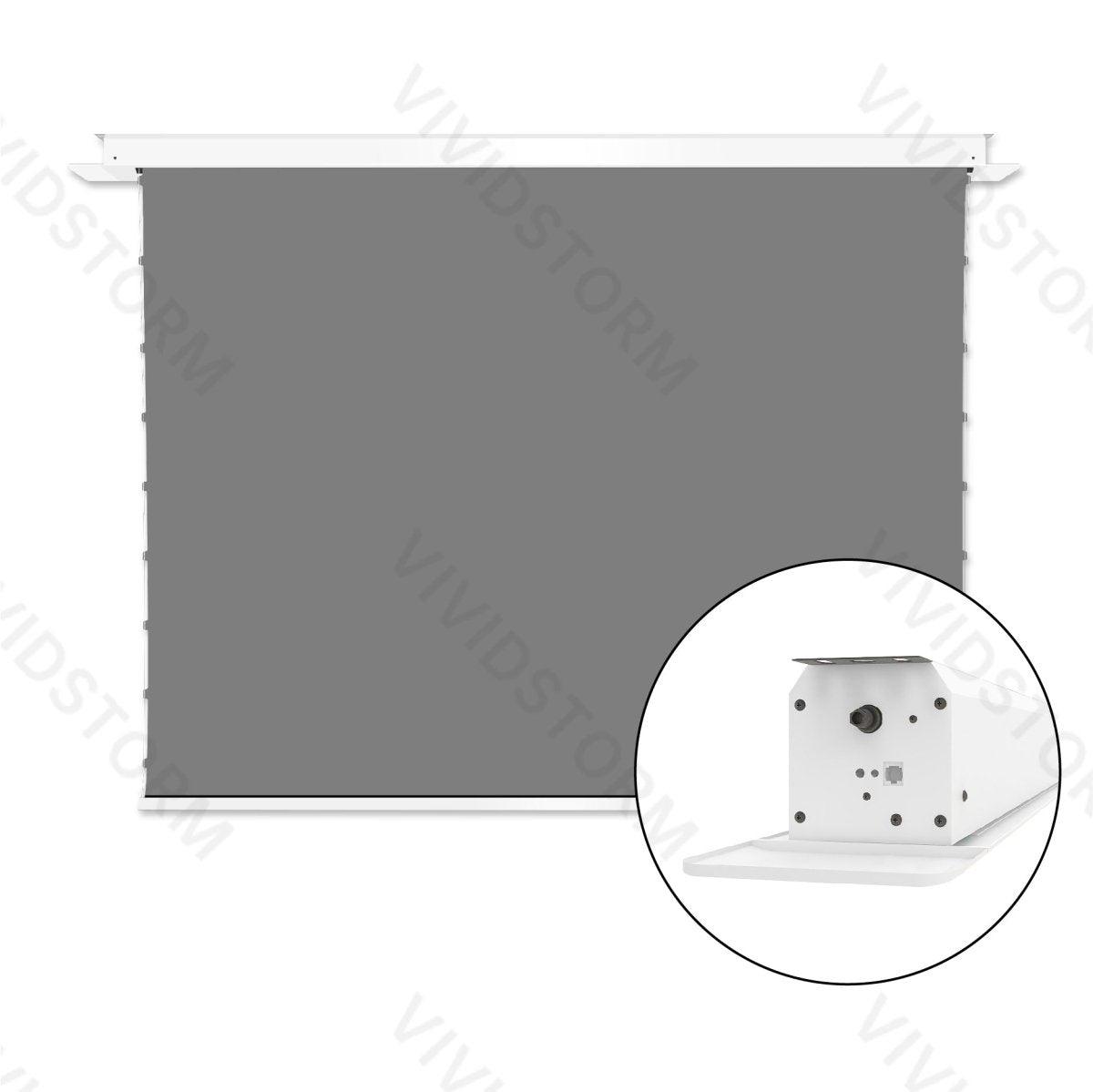VIVIDSTORM PHANTOM Recessed In-Ceiling Motorized Tension Obsidian Long Throw ALR Projector screen - VIVIDSTORM