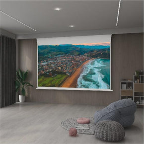 VIVIDSTORM Pearl White Cinema Plus Motorized Tension Floor Rising Projector screen - VIVIDSTORM