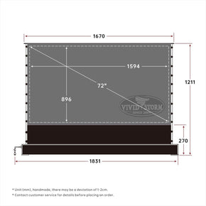 VIVIDSTORM S PRO Motorized Tension Floor Rising UST ALR Projector Screen - VIVIDSTORM