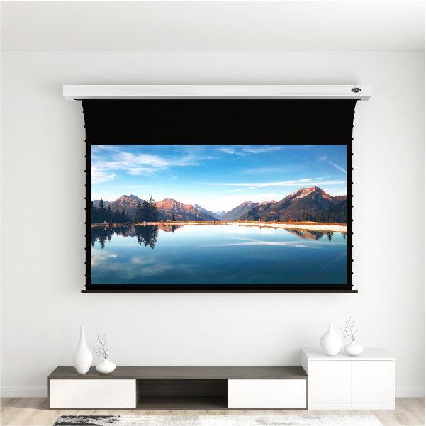 VIVIDSTORM Pearl White Cinema Plus Motorized Tension Floor Rising Projector screen - VIVIDSTORM