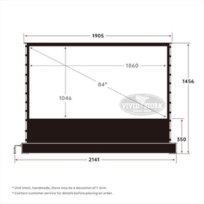 VIVIDSTORM S White Cinema Perforated Motorized Tension Floor Rising Projector screen - VIVIDSTORM