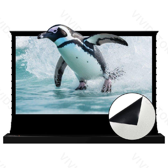 VIVIDSTORM TITAN Motorized Tension Floor Rising Projector screen-Giant size screen 160inch to 200inch - VIVIDSTORM