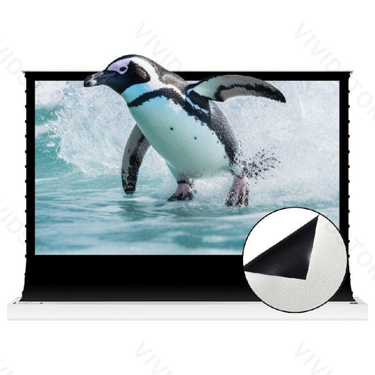 VIVIDSTORM TITAN Motorized Tension Floor Rising Projector screen-Giant size screen 160inch to 200inch - VIVIDSTORM
