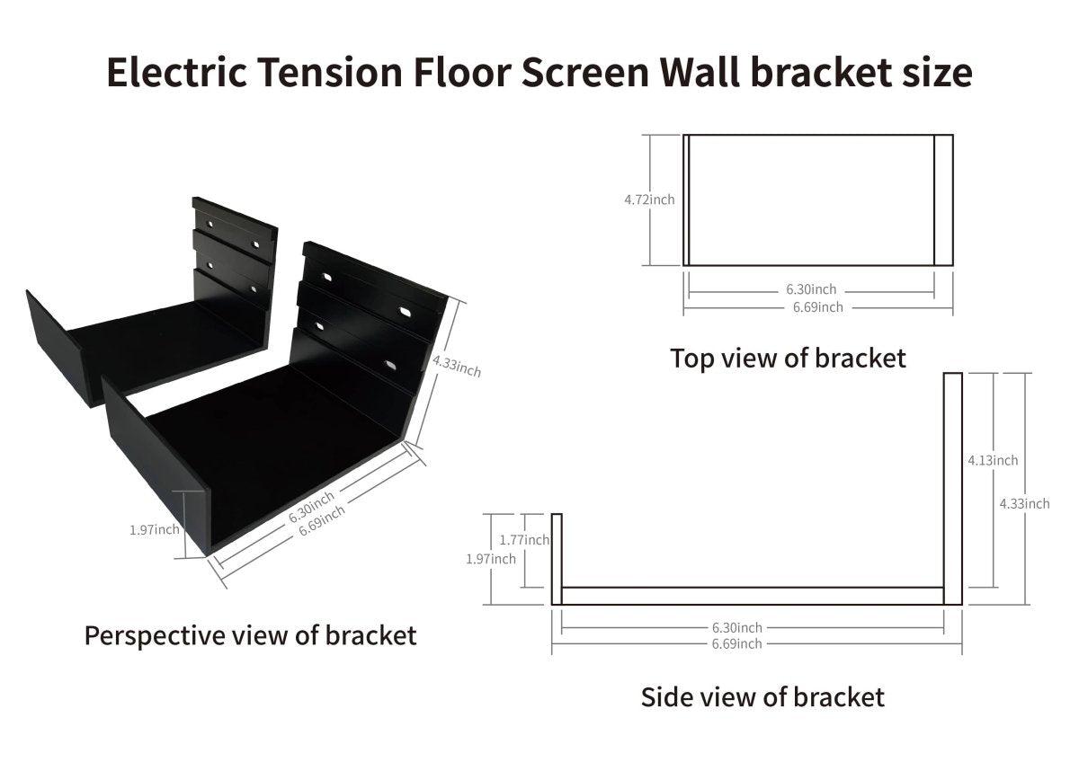 VIVIDSTORM Wall Brackets For Floor Rising Screen(Including 2 Bracket) - VIVIDSTORM