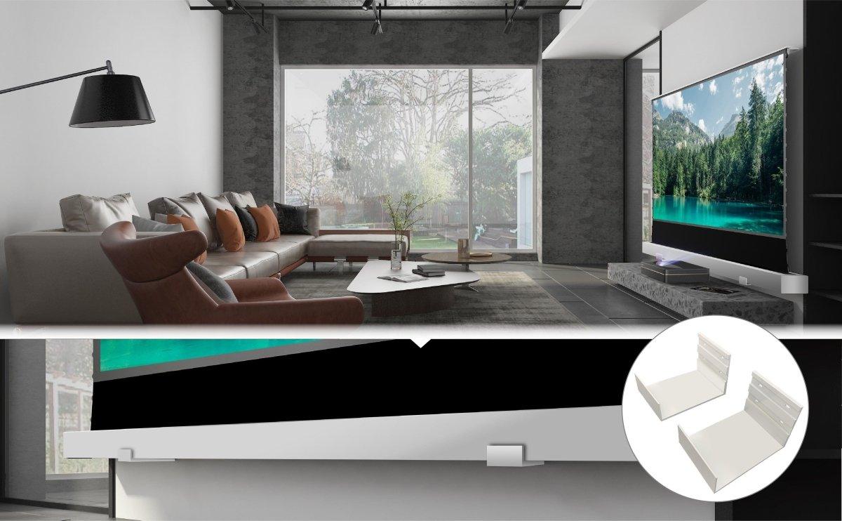 VIVIDSTORM Wall Brackets For Floor Rising Screen(Including 2 Bracket) - VIVIDSTORM