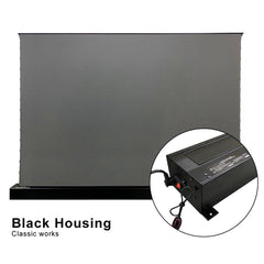 VIVIDSTORM S ALR P Motorized Tension Floor Rising Obsidian Long Throw ALR Perforated Projector screen - VIVIDSTORM