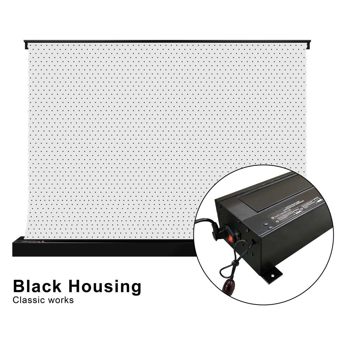 VIVIDSTORM S White Cinema Perforated Motorized Tension Floor Rising Projector screen - VIVIDSTORM