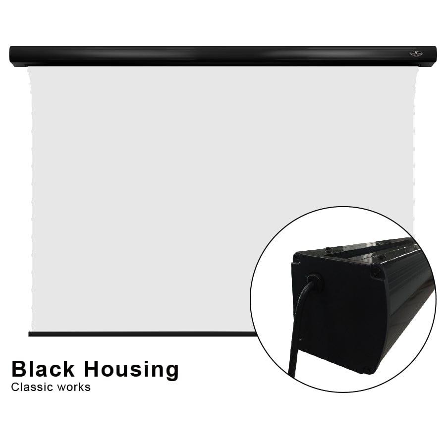 VIVIDSTORM White Cinema Perforated Slimline Motorized Tension Projector screen - VIVIDSTORM