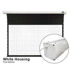 VIVIDSTORM White Cinema Perforated Slimline Motorized Tension Projector screen - VIVIDSTORM