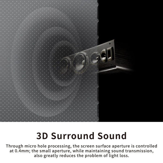 VIVIDSTORM ALR P Slimline Motorized Tension Obsidian Long Throw ALR Perforated Projector screen - VIVIDSTORM