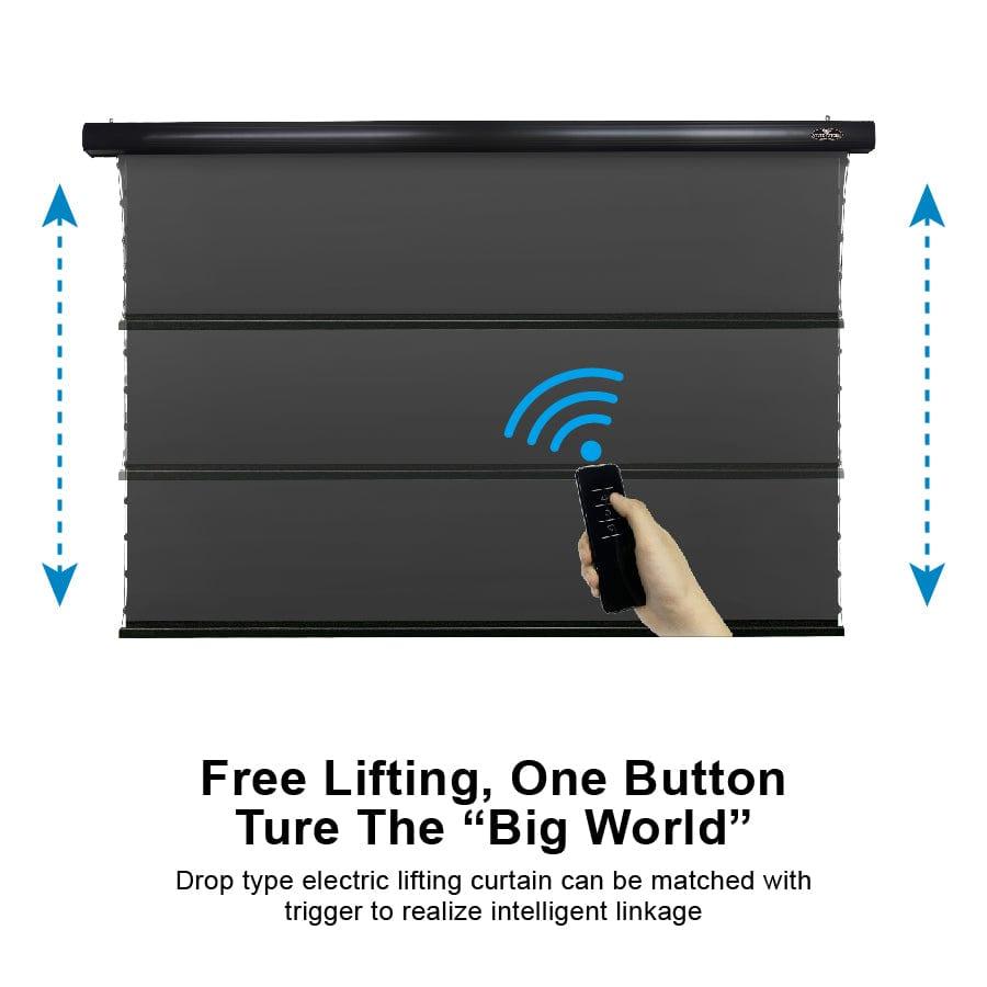 VIVIDSTORM ALR Slimline Motorized Tension Obsidian Long Throw ALR Projector screen - VIVIDSTORM