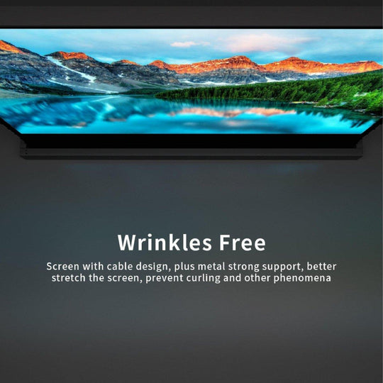 VIVIDSTORM Pearl White Cinema Plus Motorized Tension Floor Rising Projector screen - VIVIDSTORM