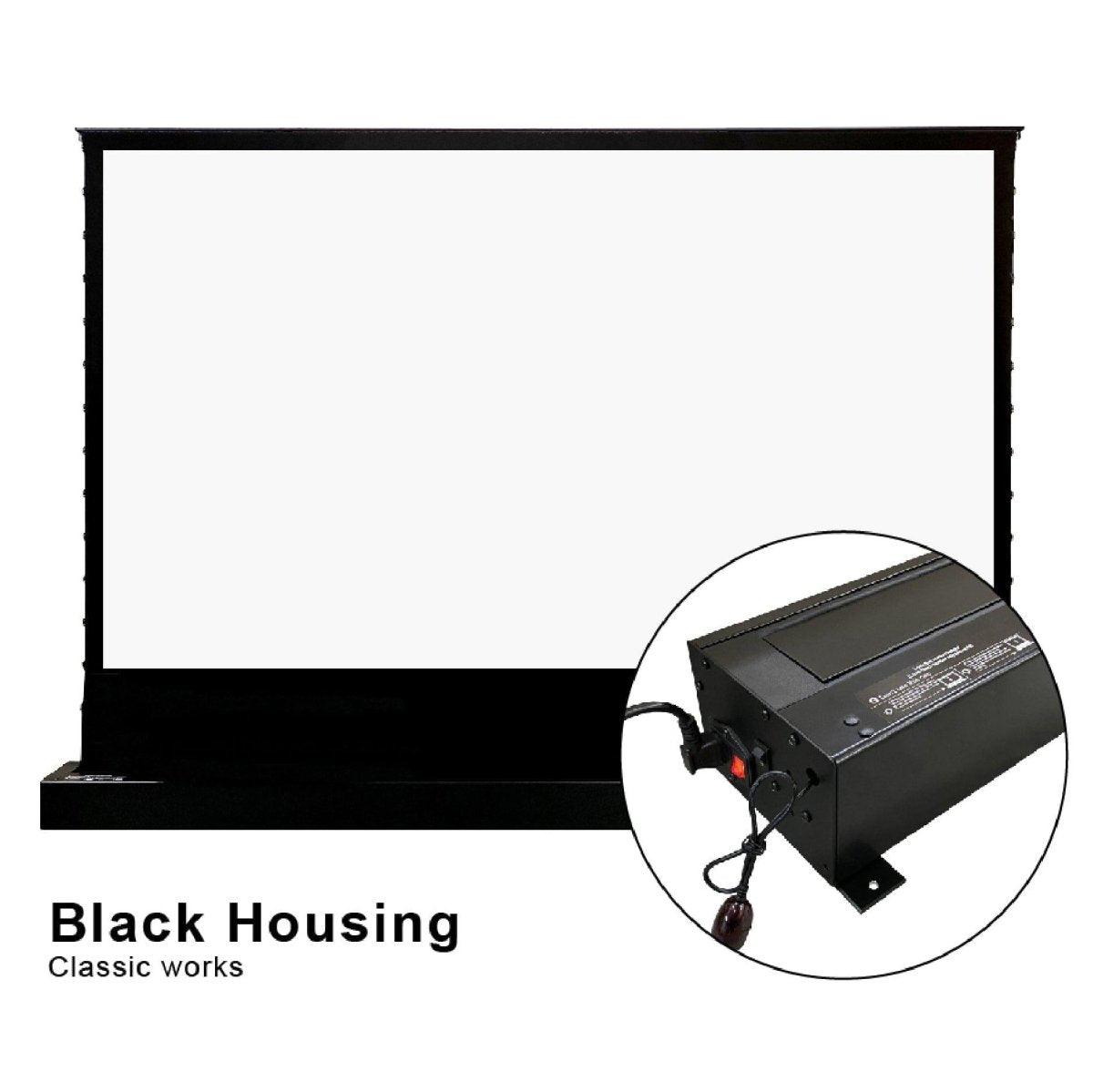 VIVIDSTORM Pearl White Cinema Plus Motorized Tension Floor Rising Projector screen - VIVIDSTORM