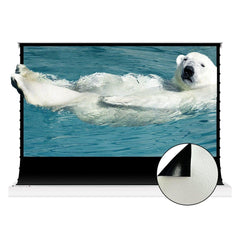 VIVIDSTORM Pearl White Cinema Plus Motorized Tension Floor Rising Projector screen - VIVIDSTORM