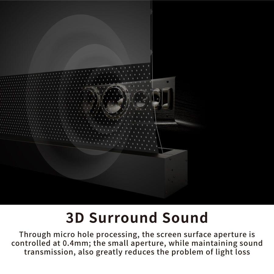 VIVID STORM SINCE 2004 Projection screen S PRO P Electric Tension Floor Screen With Ultra short Throw Ambient Light Rejecting  【For UST Laser Projector】(Sound Perforated Acoustic Transparent)