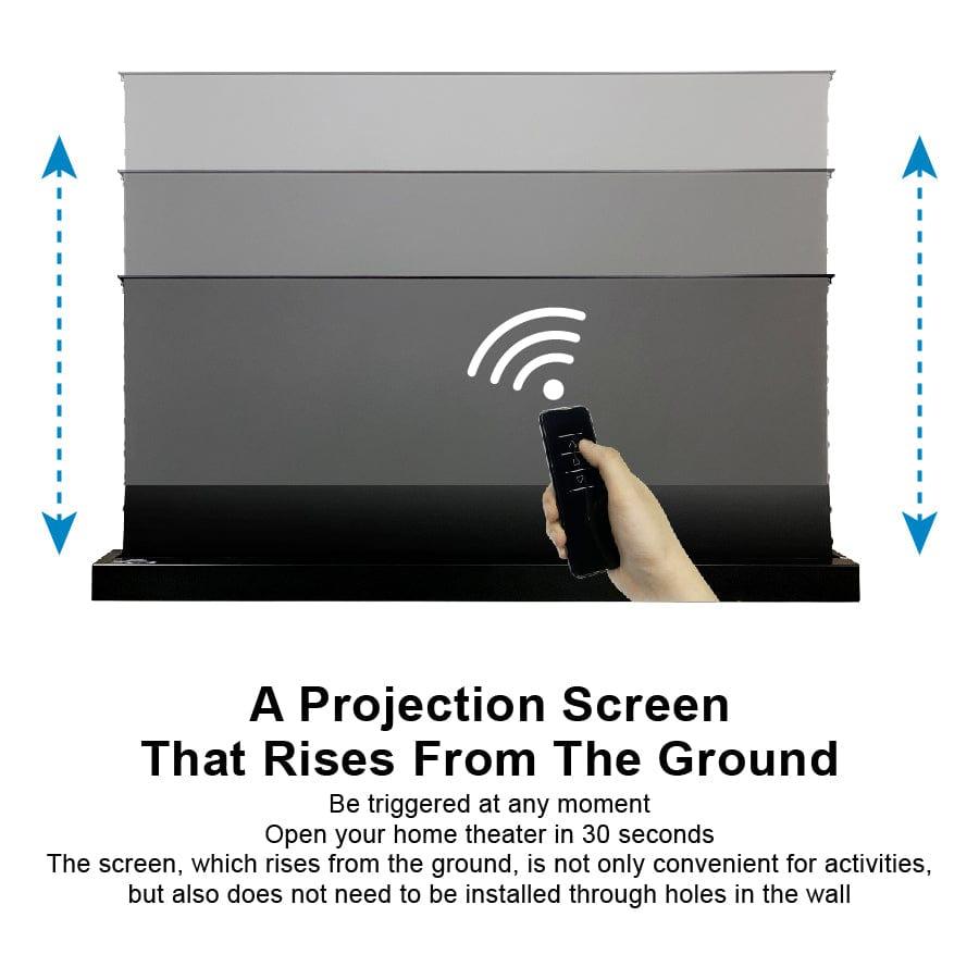 VIVID STORM SINCE 2004 Projection screen S PRO P Electric Tension Floor Screen With Ultra short Throw Ambient Light Rejecting  【For UST Laser Projector】(Sound Perforated Acoustic Transparent)