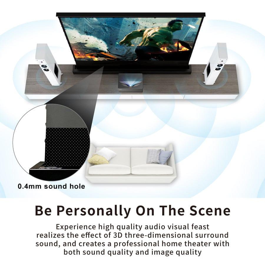 VIVID STORM SINCE 2004 Projection screen S PRO P Electric Tension Floor Screen With Ultra short Throw Ambient Light Rejecting  【For UST Laser Projector】(Sound Perforated Acoustic Transparent)