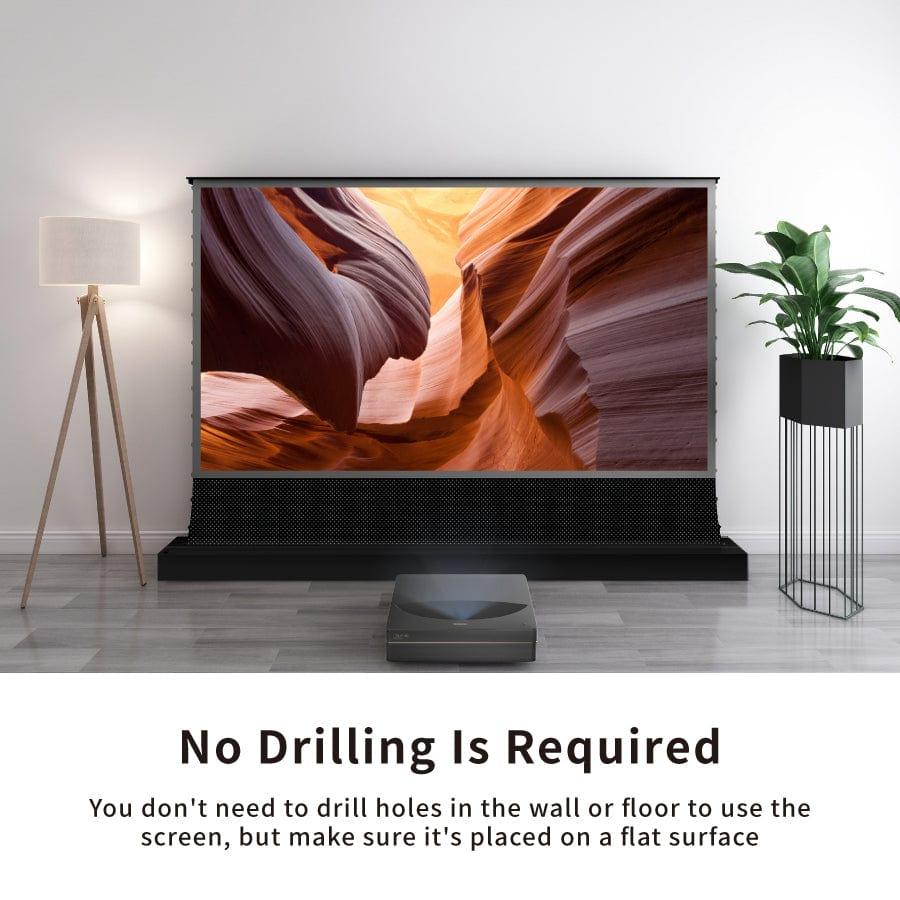 VIVID STORM SINCE 2004 Projection screen S PRO P Electric Tension Floor Screen With Ultra short Throw Ambient Light Rejecting  【For UST Laser Projector】(Sound Perforated Acoustic Transparent)