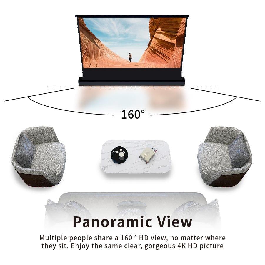 VIVIDSTORM S White Cinema Perforated Motorized Tension Floor Rising Projector screen - VIVIDSTORM