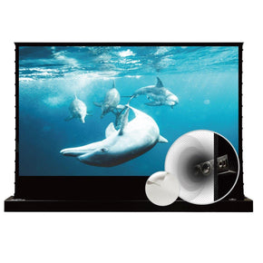 VIVIDSTORM S White Cinema Perforated Motorized Tension Floor Rising Projector screen - VIVIDSTORM