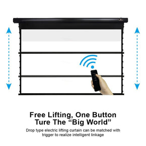 VIVIDSTORM White Cinema Slimline Motorized Tension Projector screen - VIVIDSTORM