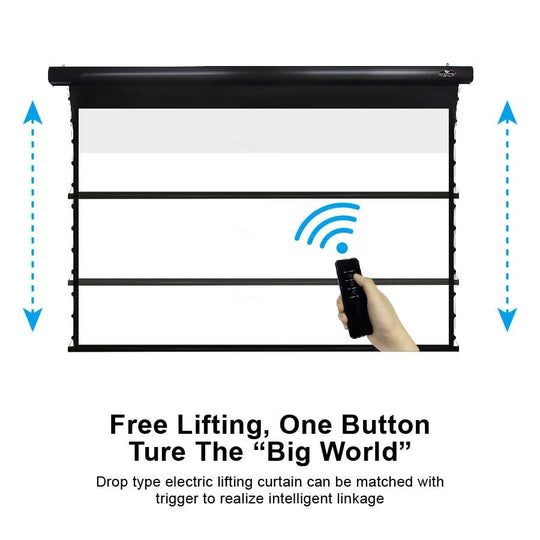 VIVIDSTORM White Cinema Slimline Motorized Tension Projector screen - VIVIDSTORM