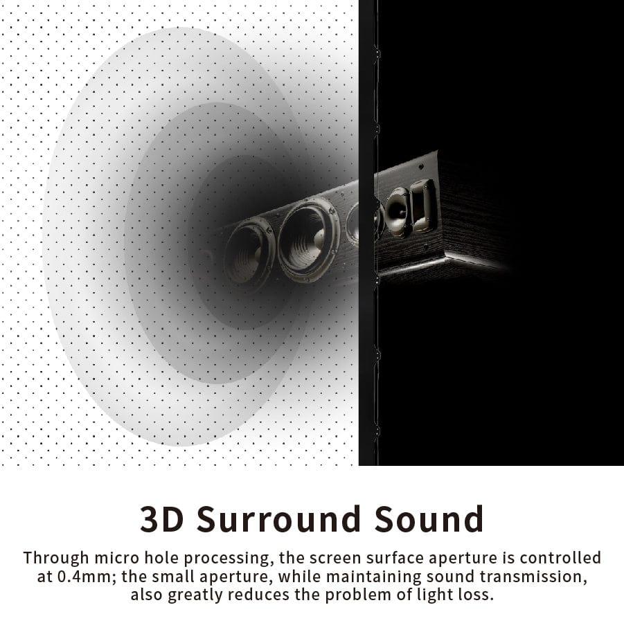 VIVIDSTORM White Cinema Perforated Slimline Motorized Tension Projector screen - VIVIDSTORM