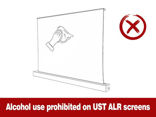 Why Alcohol is Not Used on Your UST ALR Projection Screen - VIVIDSTORM