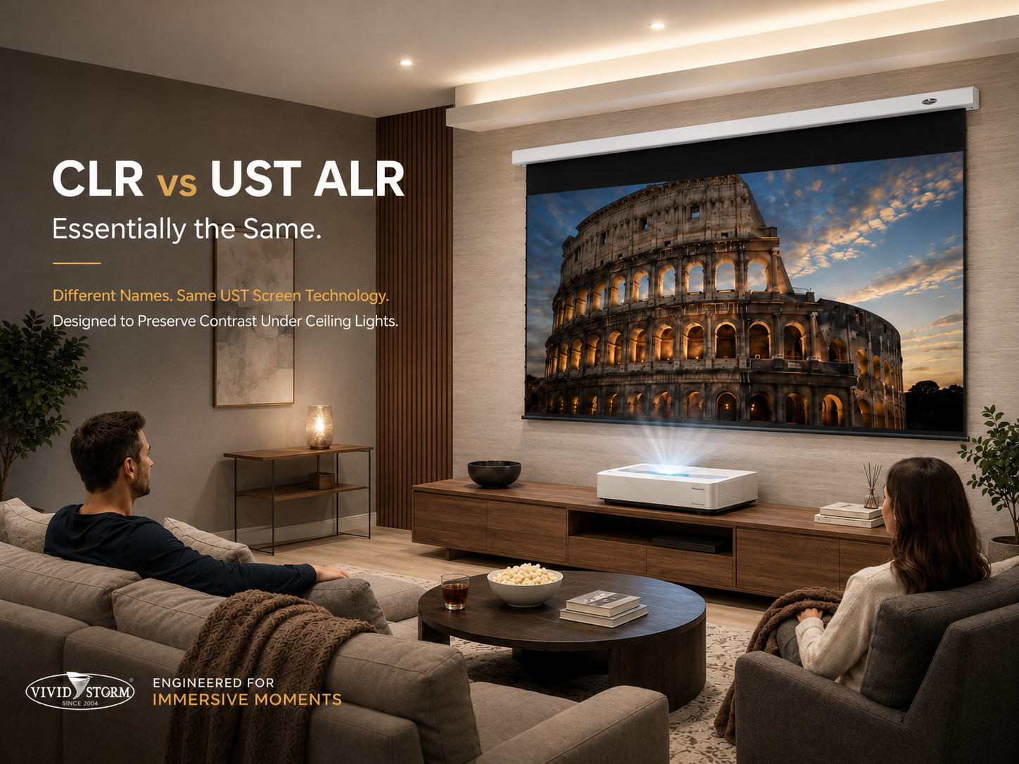 CLR vs UST ALR Projector Screens: Are They the Same?