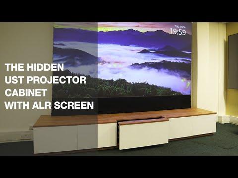 Introducing the smart hidden UST projector cabinet with Vividstorm ALR screen and Changhong V8S - VIVIDSTORM