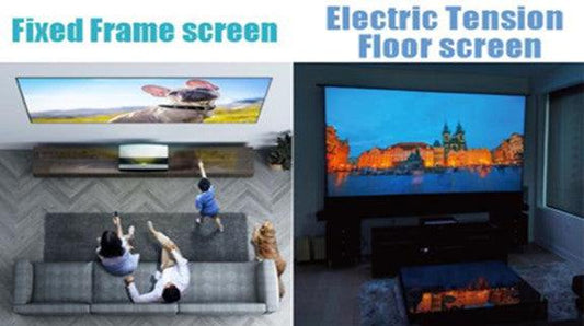 Which is the best choice UST ALR floor rising screen for UST laser projector? Screen Competition - VIVIDSTORM