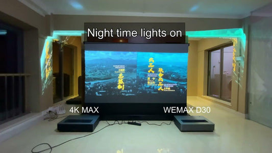 Fengmi 4K Max vs Wemax D30-VIVIDSTOM projection screen comparison - VIVIDSTORM