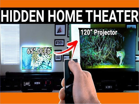 TV or Projector? both. The ULTIMATE Hidden Home Theater Setup! - VIVIDSTORM