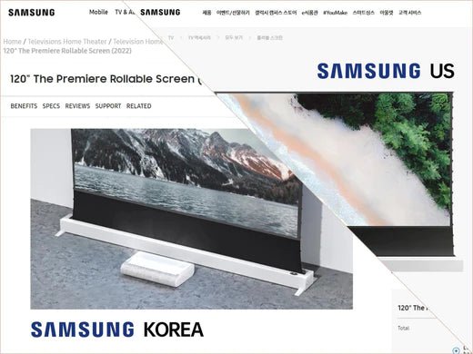 Trusted by Samsung: VIVIDSTORM's High-Quality Projector Screens-The Choice of Samsung for their Latest Rollable Screens - VIVIDSTORM