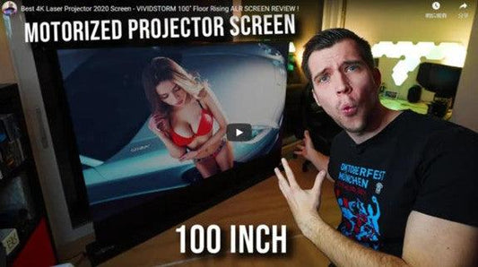 Best 4K Laser Projector 2020 Screen - VIVIDSTORM 100" Floor Rising ALR SCREEN REVIEW ! - VIVIDSTORM